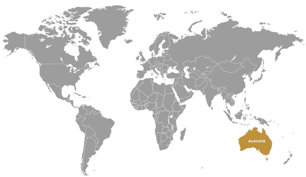 Australië landkaart etherische olie