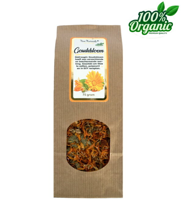 Goudsbloem-75-gram Gedroogde Goudsbloem (Biologisch)