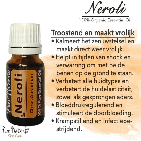 Neroli etherische olie biologisch toepassingen werking