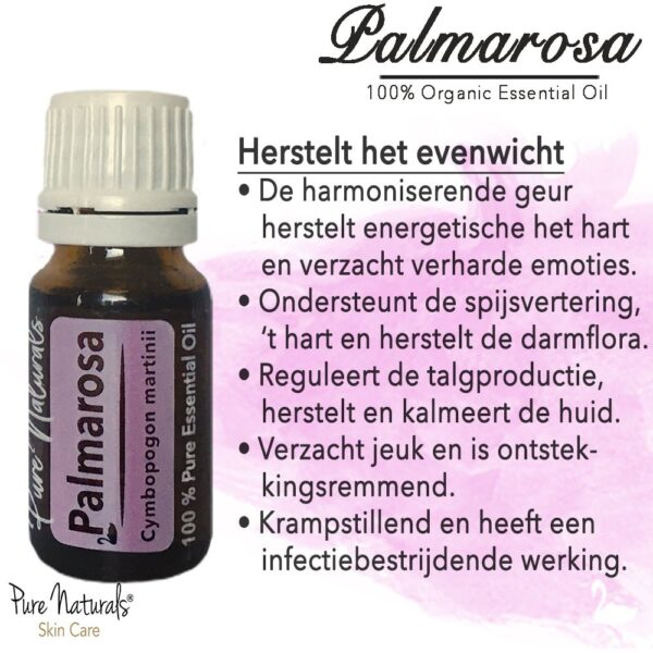 Palmarosa etherische olie toepassingen en werking