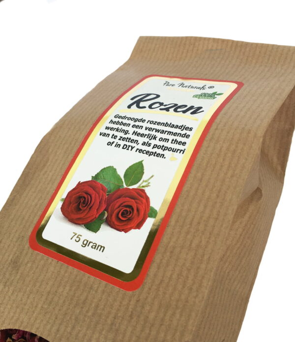 Rozen-75-gram-schuin Gedroogde Rozen Blaadjes (Biologisch)